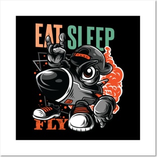 Eat Sleep Fly Posters and Art